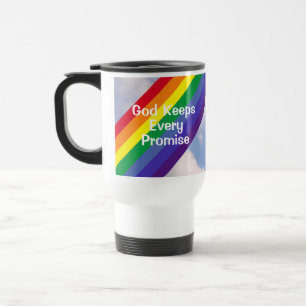 Regenbogen in der Sky Inspirational Bible Verse Ni Reisebecher