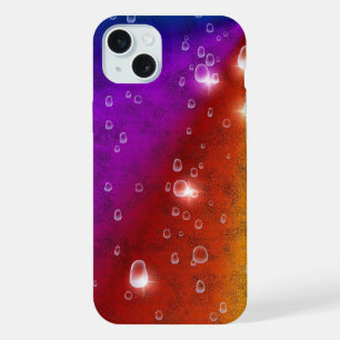 Regenbogen in Elefantenhaut Leatheroptik & Regentr iPhone 15 Plus Hülle