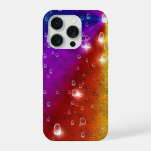 Regenbogen in Elefantenhaut-Leder-Optik , Regentro iPhone 15 Pro Hülle