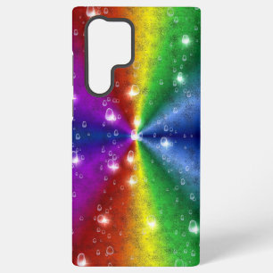 Regenbogen in Elefantenhaut-Leder-Optik , Regentro Samsung Galaxy Hülle