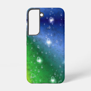 Regenbogen in Elefantenhaut-Leder-Optik & Regentro Samsung Galaxy Hülle