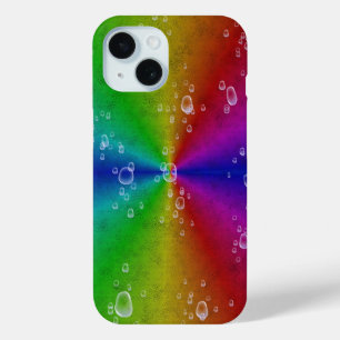 Regenbogen in Elefantenlederoptik mit Tropfen Case-Mate iPhone Hülle