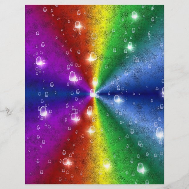 Regenbogen in Elefantenletheroptik & Regentropfen Flyer (Vorne)