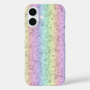 Regenbogen in Elephant Skin Leather Optik iPhone 16 Hülle
