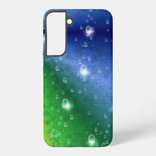 Regenbogen in Elephant Skin Leather Optik & Raindr Samsung Galaxy Hülle