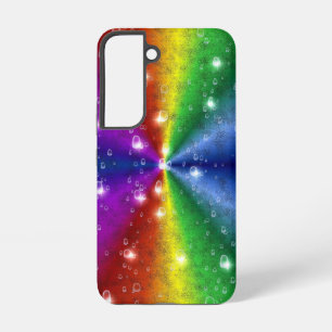 Regenbogen in Elephant Skin Leather Optik , Regent Samsung Galaxy Hülle