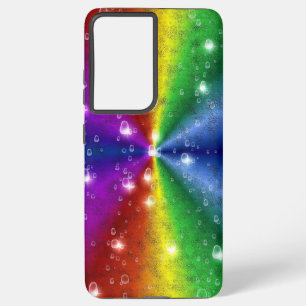 Regenbogen in Elephant Skin Leather Optik , Regent Samsung Galaxy Hülle