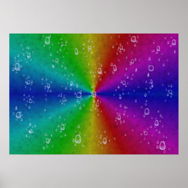 Regenbogen in Elephant-Skin-Leder-Optik Poster (Vorne)