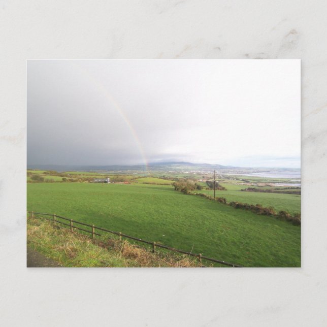 Regenbogen in Irland Postkarte (Vorderseite)