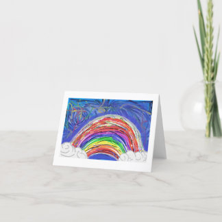 Regenbogen (innen leer) dankeskarte