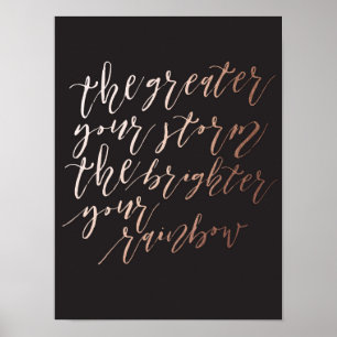 Regenbogen-inspirierend Zitat-Kunst-Druck Poster