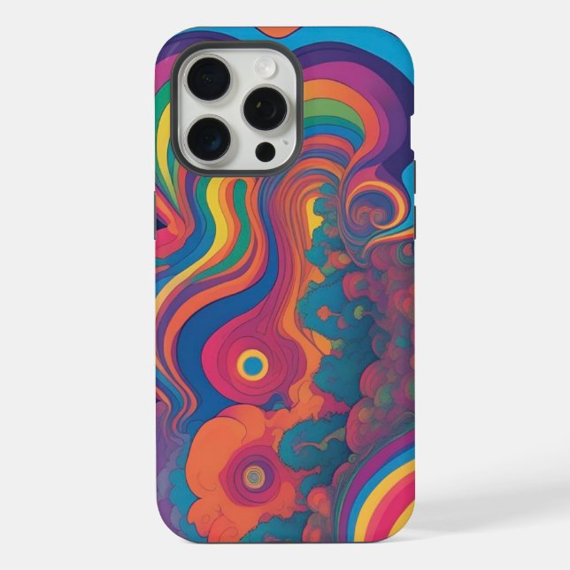 Regenbogen iPhone 15 Pro Max Hülle (Rückseite)