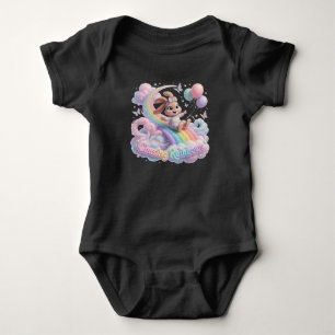 Regenbogen jagen baby strampler