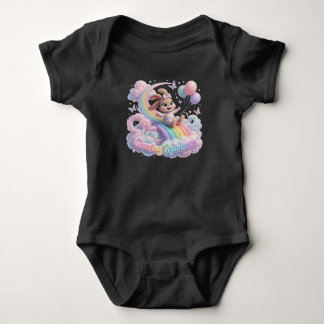 Regenbogen jagen baby strampler