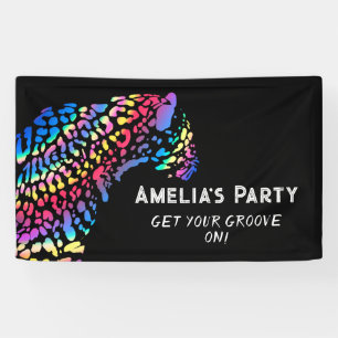 Regenbogen-Jaguar-Personalisierte-Party Banner