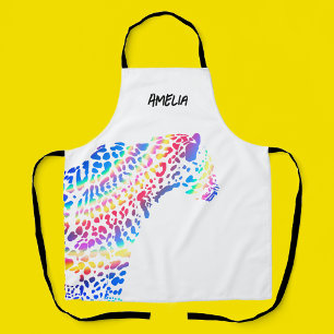 Regenbogen-Jaguar Personalisierte Schürze