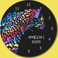 Regenbogen-Jaguar-Personalisierte Uhr