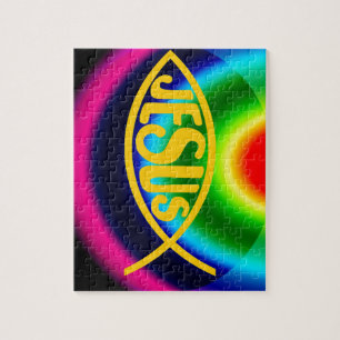 REGENBOGEN JESUS-FISCH-ICHTHYS CHRISTUS