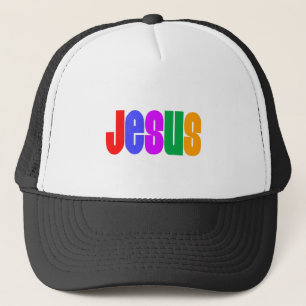 Regenbogen Jesus Truckerkappe