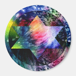 Regenbogen-jüdischer Stern-Magnet Magnet