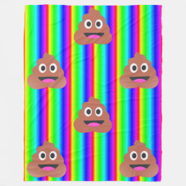 Regenbogen kacke Emoji-Decke Fleecedecke