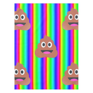 Regenbogen kacke Emoji Tischdecke