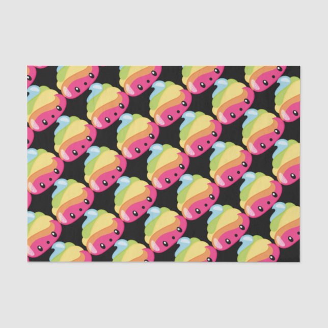 Regenbogen kacken Emoji Seidenpapier (Vorderseite)