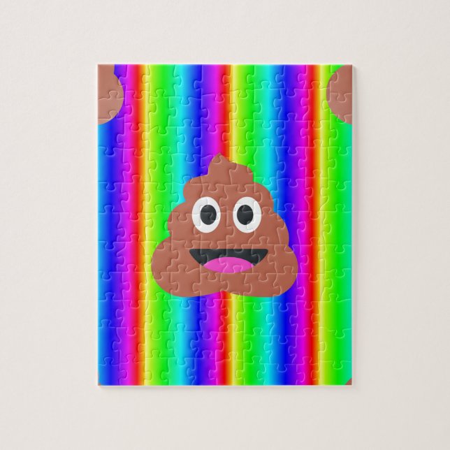 Regenbogen kackte Emoji (Vertikal)