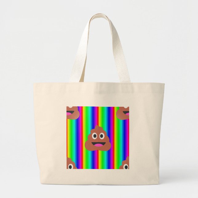 Regenbogen kackte Emoji Jumbo Stoffbeutel (Vorne)