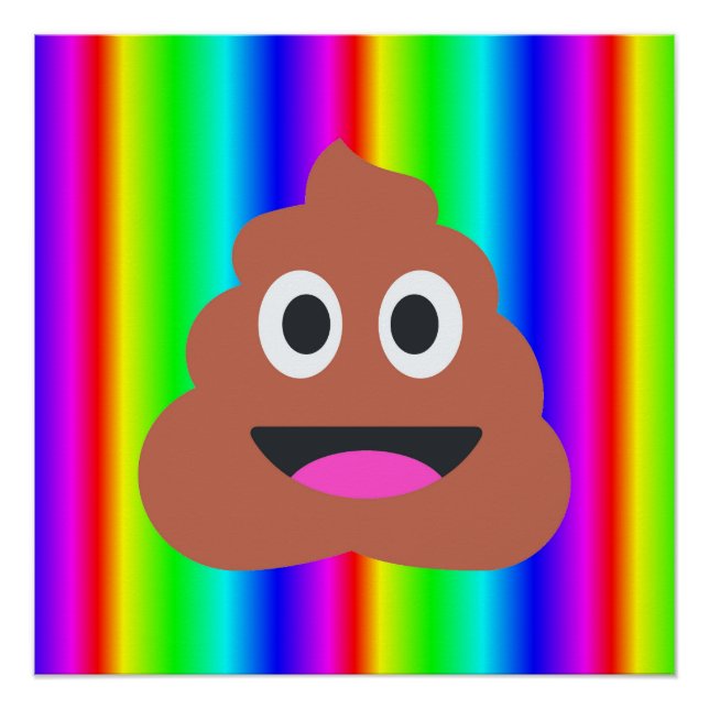 Regenbogen kackte Emoji-Kunstposter Poster (Vorderseite)