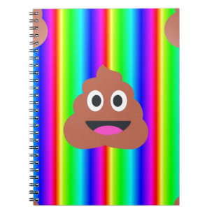 Regenbogen kackte Emoji Notizblock