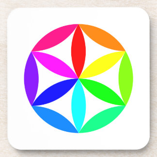 Regenbogen-Kaleidoskop Hartplastik-Unterlage Getränkeuntersetzer