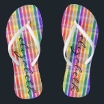 Regenbogen kariert flip flops<br><div class="desc">Sagen Sie ja, diesen Sommer mit diesen zu färben fab kariertes Regenbogenmuster umdrehen Reinfälle! Ihr Name ist auf diesen entzückenden, bequemen bunten umdrehen Reinfälle personalisiert.</div>