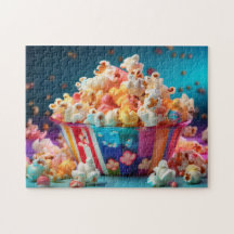 Regenbogen-Karneval-Popcorn