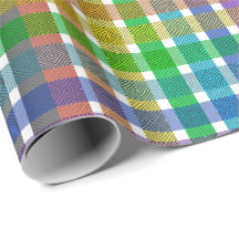 Regenbogen-Karopapier - Geschenkpapier