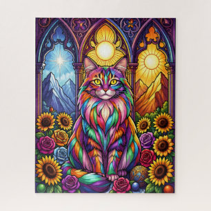 Regenbogen-Katz-Puzzle