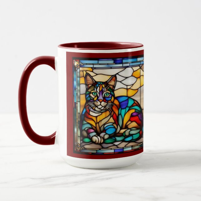 Regenbogen-Katzen-Dekorative Tasse (Links)