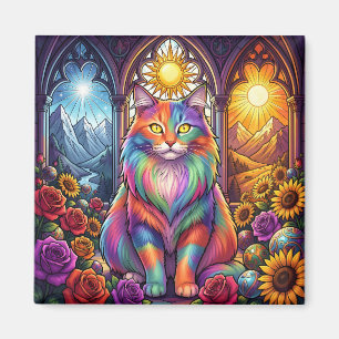 Regenbogen-Katzenmagnet Magnet