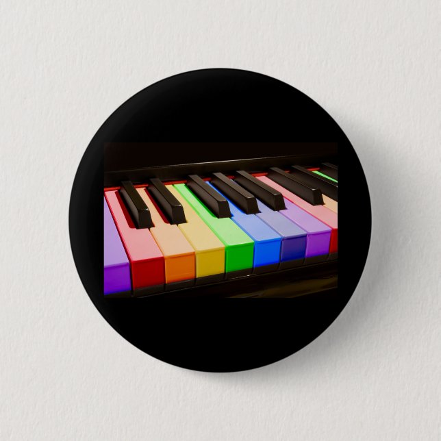 Regenbogen-Klavier Button (Vorderseite)