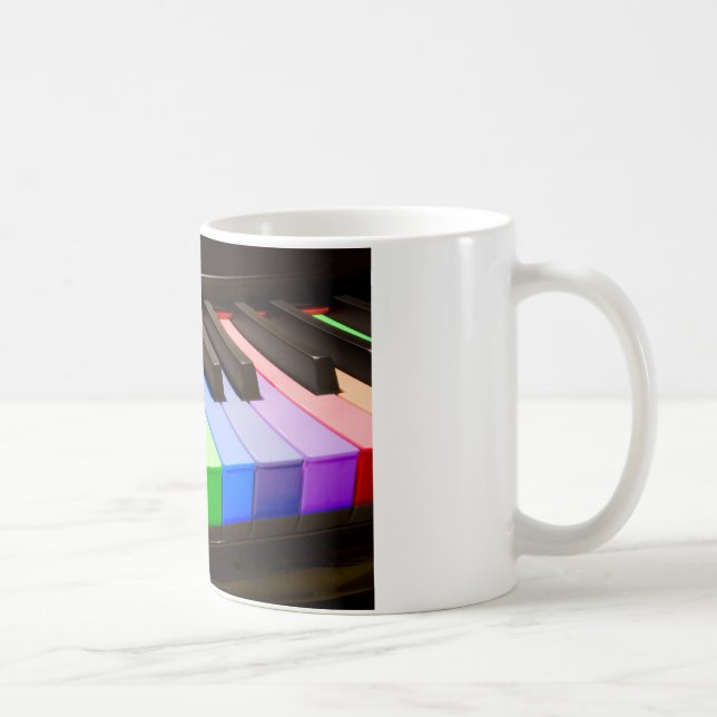 Regenbogen-Klavier Kaffeetasse (Rechts)