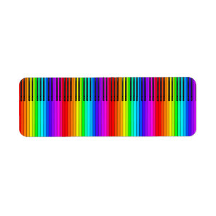 Regenbogen-Klavier-Tastatur-Aufkleber