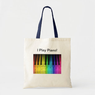 Regenbogen-Klavier-Tastatur und Anmerkungen Tragetasche