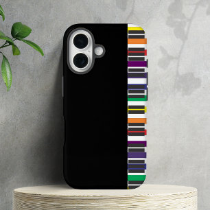 Regenbogen-Klaviertasten iPhone 16 Hülle