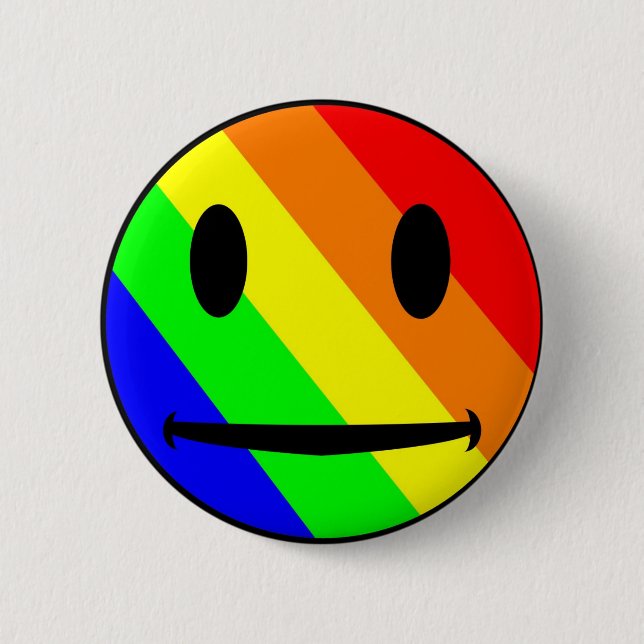 Regenbogen-Knopf Button (Vorderseite)
