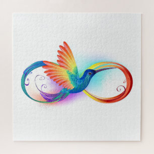 Regenbogen-Kolibri mit Unendlichkeitssymbol