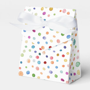 Regenbogen Konfetti Wasserfarbe Punkte Geschenkbox Geschenkschachtel