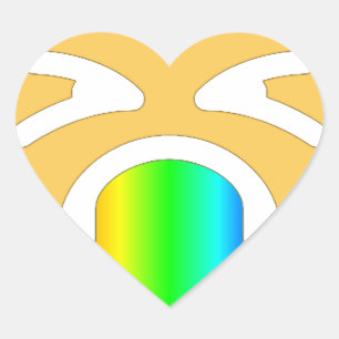 Regenbogen-Kotz-Emoji Herz-Aufkleber