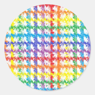 Regenbogen-Kratzer-Aufkleber Runder Aufkleber