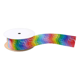 Regenbogen-Kräuselungen Satinband