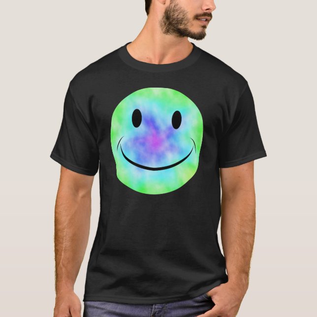 Regenbogen-Krawatten-Gesichts-T - Shirt (Vorderseite)
